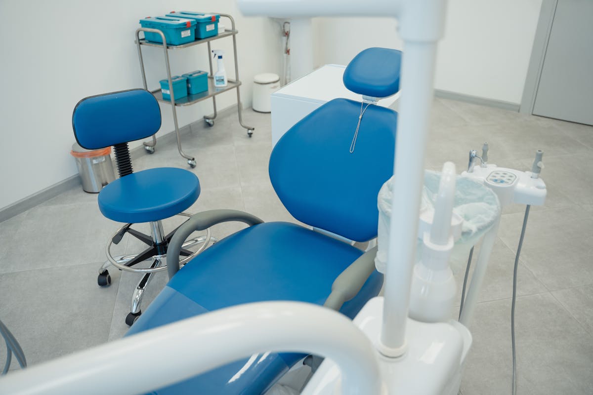 Blue dental treatment room preview for Harbour Dental demo